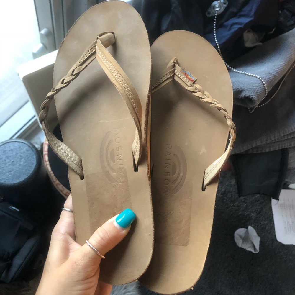 Rainbow sandals braided